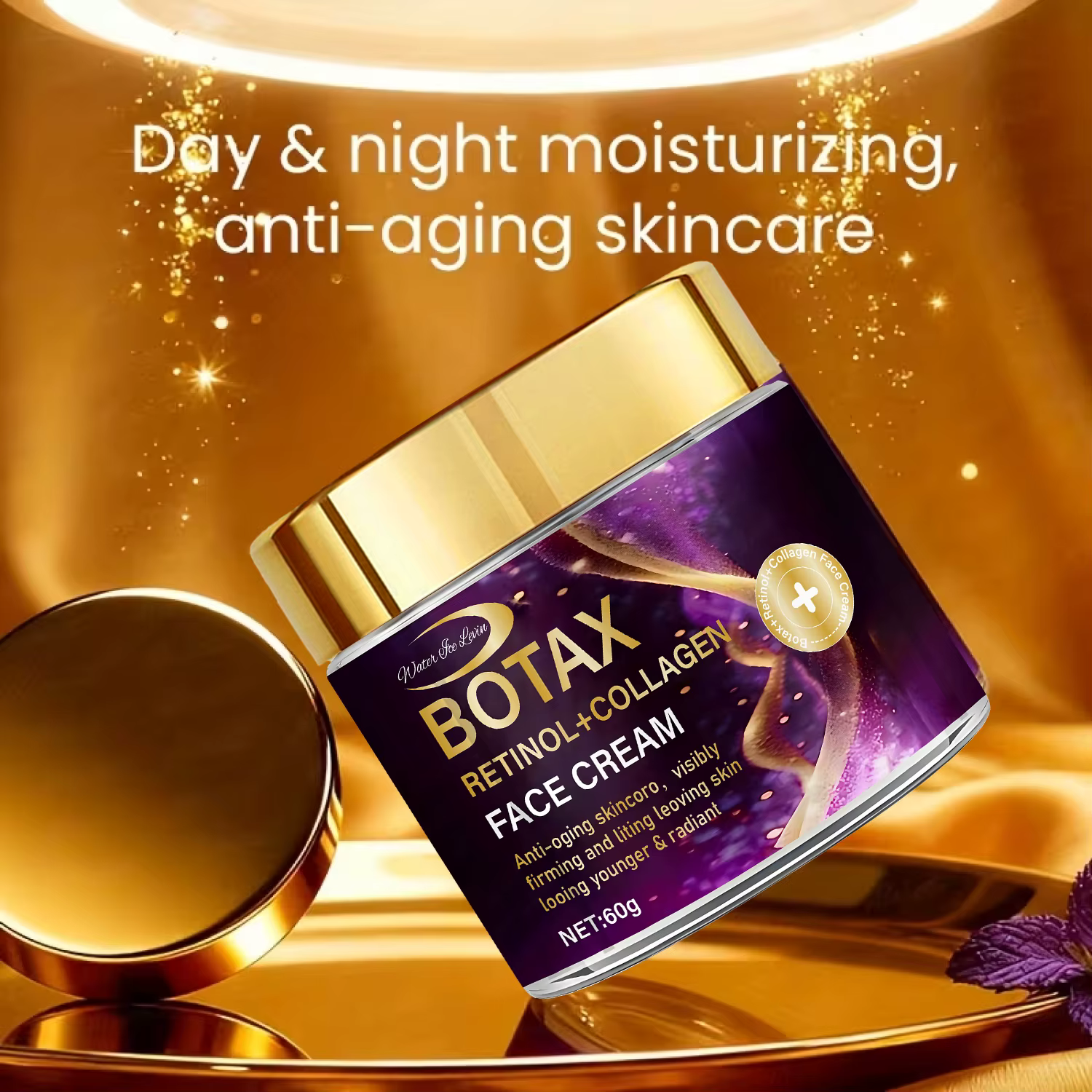 Crème visage au rétinol + collagène BOTAX : anti-âge, raffermit/levage visiblement, reconstitue les nutriments pour les peaux plus jeunes, radiantes et plus douces