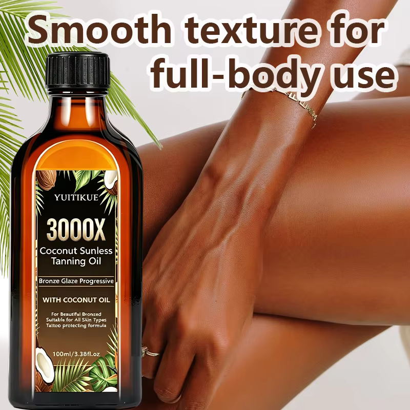 YUITIKUE 100ml 3000X Huile de bronzage sans soleil à la noix de coco