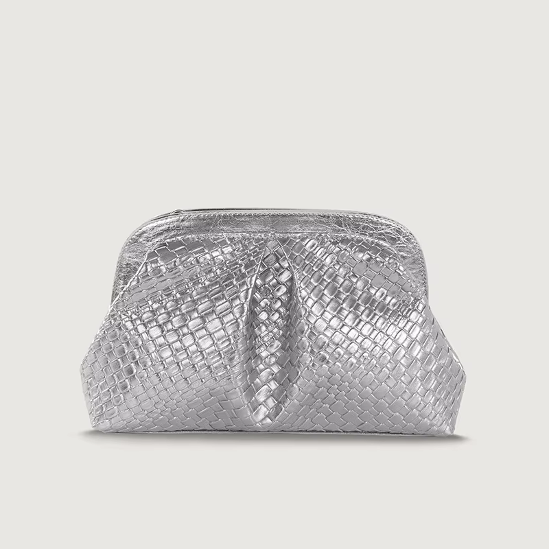 Sac à Texture tissée dorée de haute qualité, sac à bandoulière haut de gamme pour dîner et fête avec bandoulière
