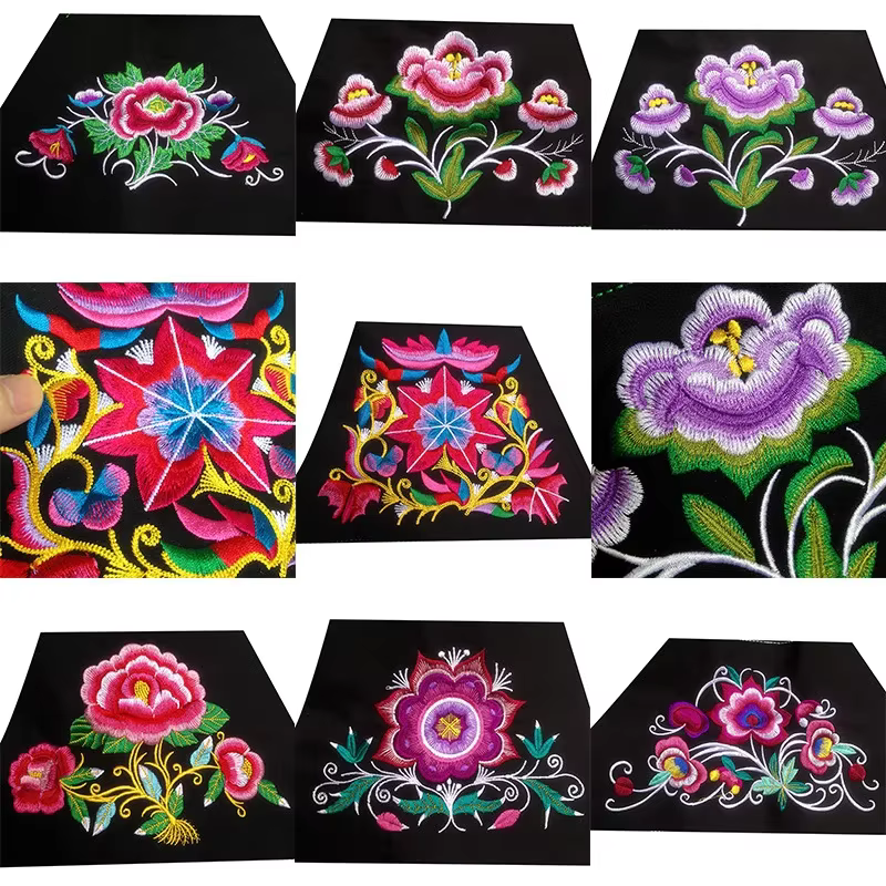 Patchs de broderie pour vêtements de bricolage, applique à coudre, patch fait main, 1 pièce