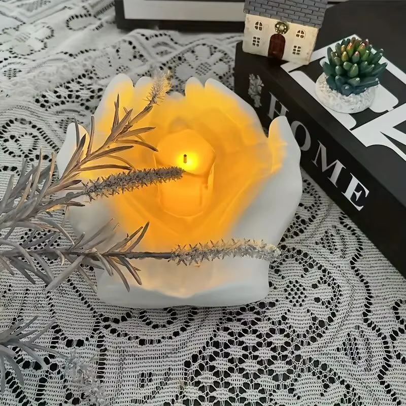 1 moule en plâtre pour la fabrication de bijoux, de porte-bougies, de pots à succulentes, de décorations pour la maison, de cadeaux, etc.