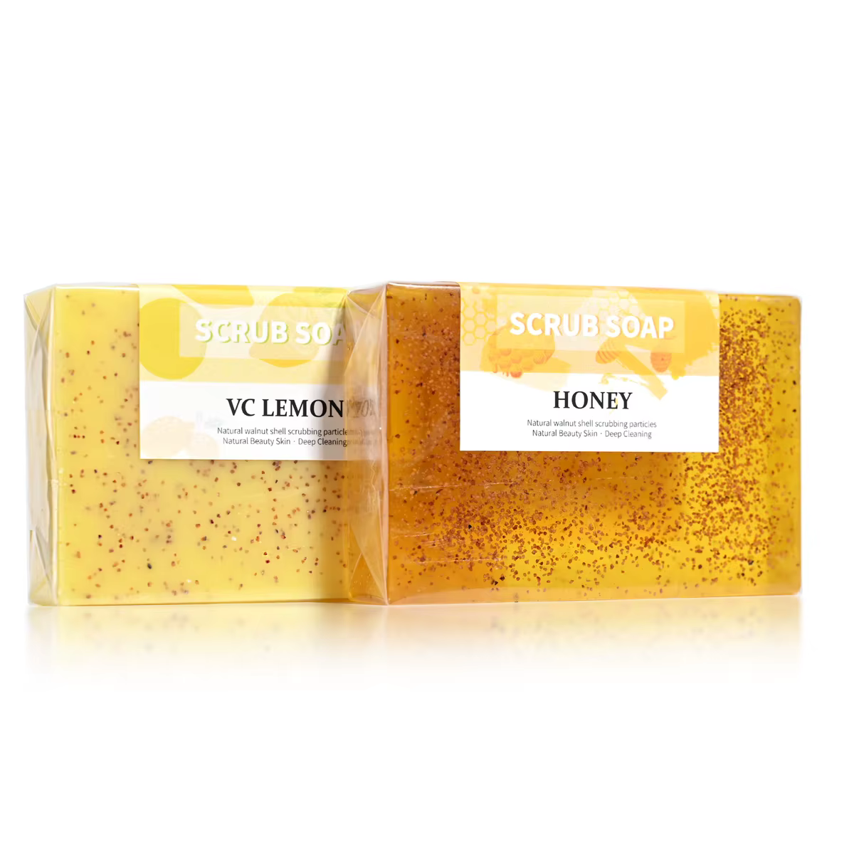 M + 100G savon de gommage aux particules de noix au miel naturel nettoie en douceur les Pores lavage du visage