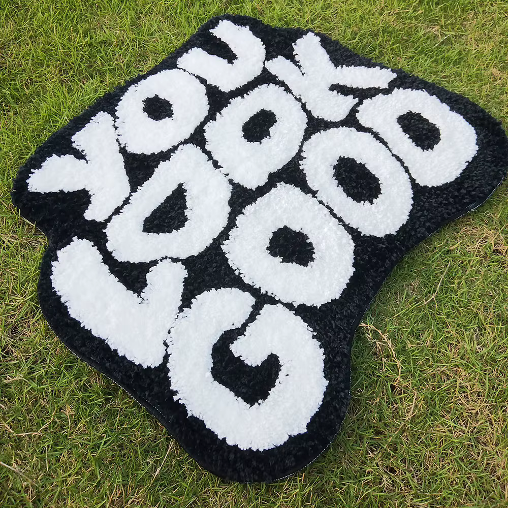 Tapis tufté fait à la main, amusant et mignon, fait à la main, pour salon et chambre à coucher