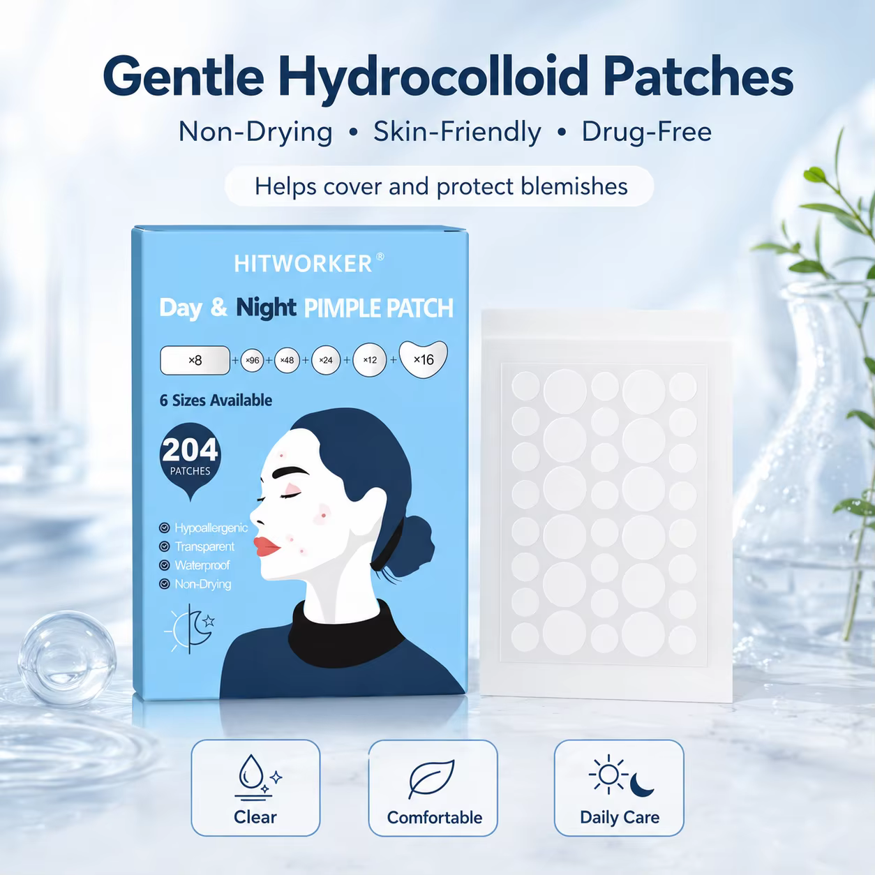 Patch anti-acné colloïdal de haute qualité - Sans alcool