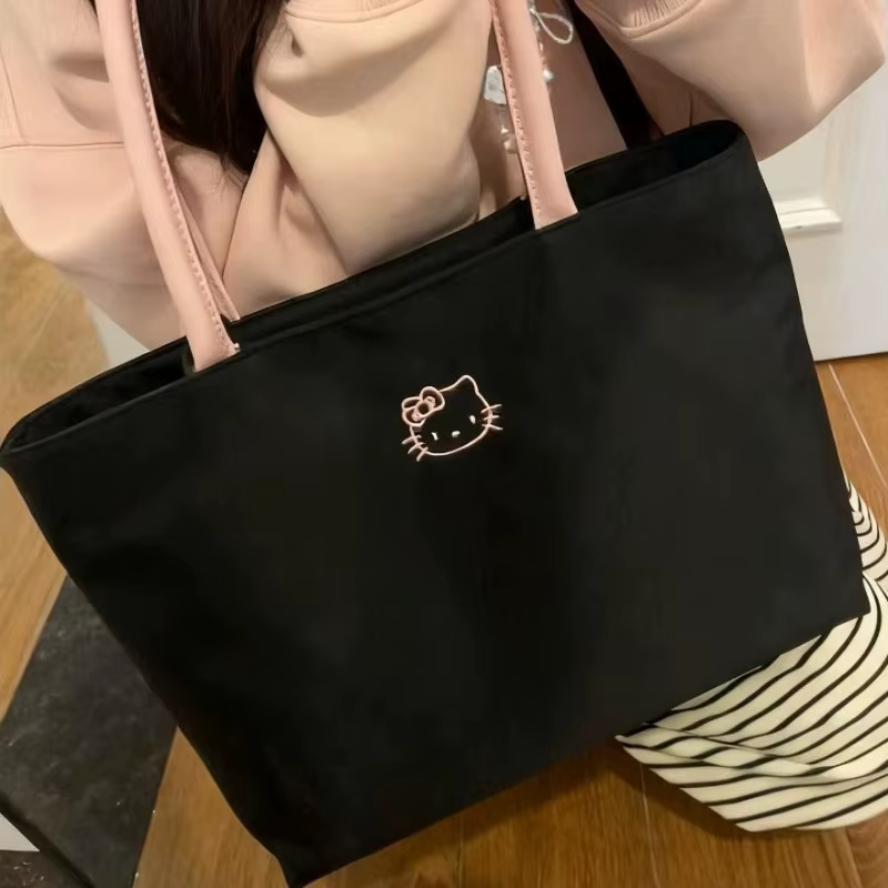 Sac à main grande capacité motif chat KT mignon, sac à main léger pour femme, mignon et raffiné, adapté aux jeunes filles