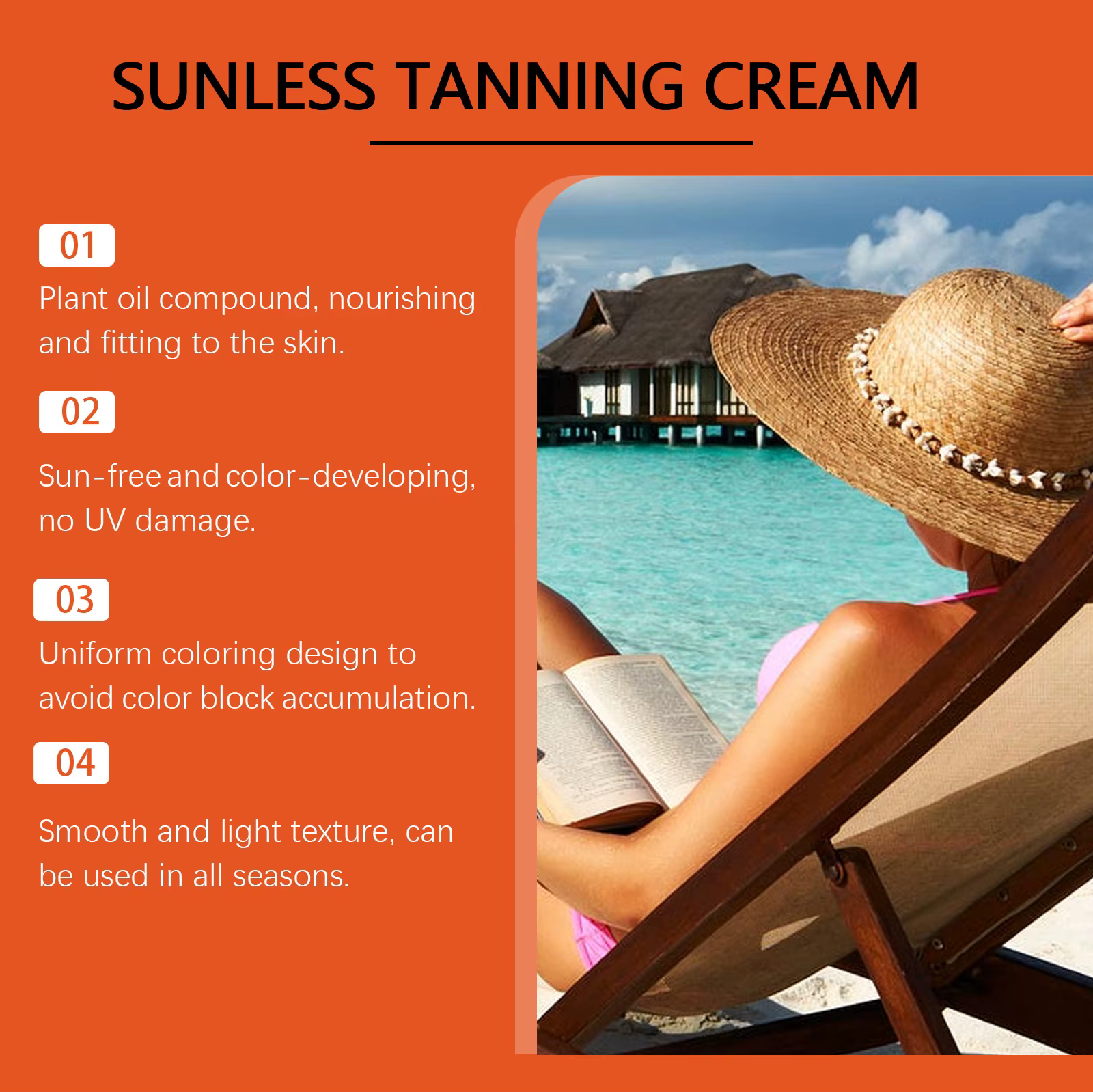 Lotion de bronzage sans soleil