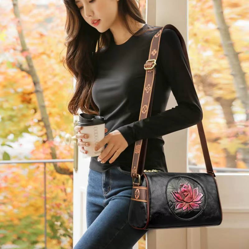 Sac à bandoulière décontracté pour femme, sac à main en cuir souple, sacs à bandoulière croisés pour femme, nouveau sac messager fourre-tout imprimé tendance pour femme
