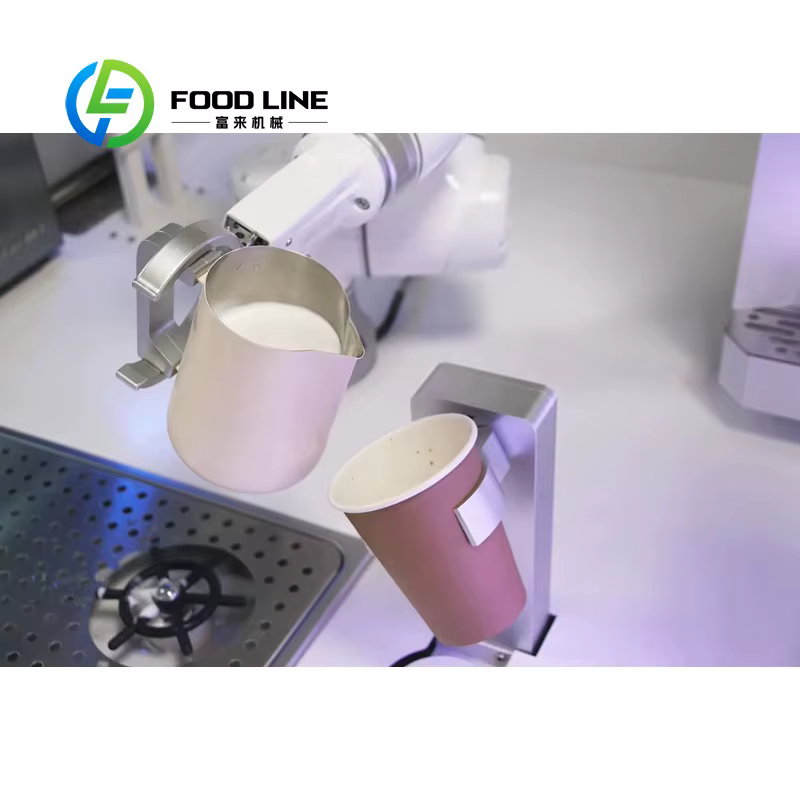 Machine à café robotisée automatique moderne et personnalisée avec fonction latte art pour les services de restauration et les cafés commerciaux