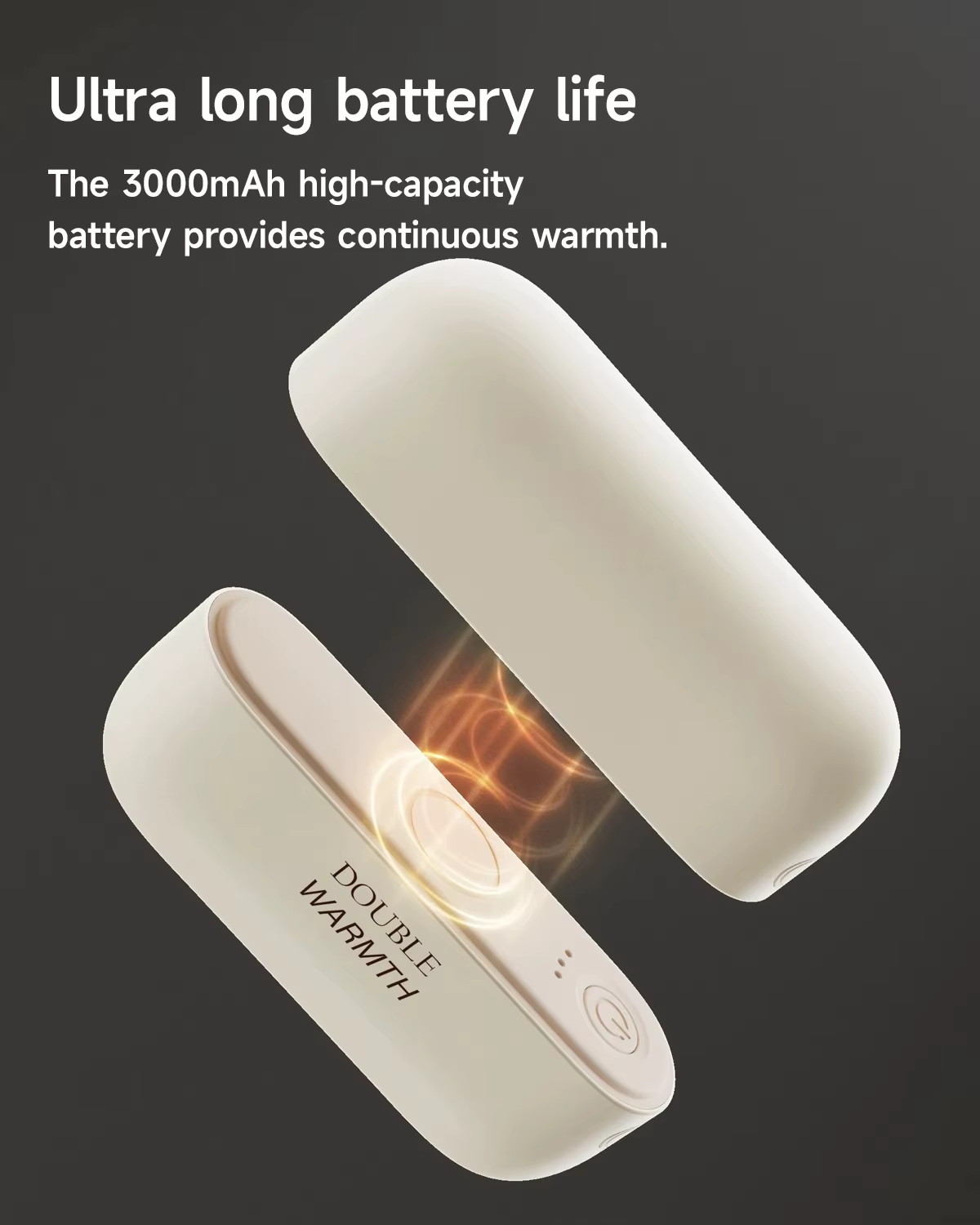 Chauffe-mains magnétique rechargeable double 6000 mAh