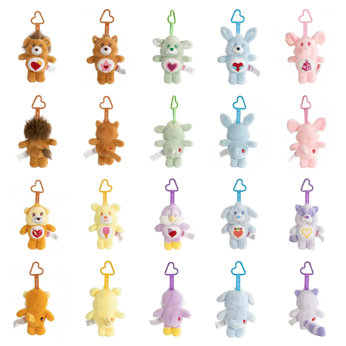 Porte-clés en peluche Care Bears Cousins 15 cm, pendentif animal, jouet en peluche de dessin animé, breloque pour sacs, cadeau, accessoire
