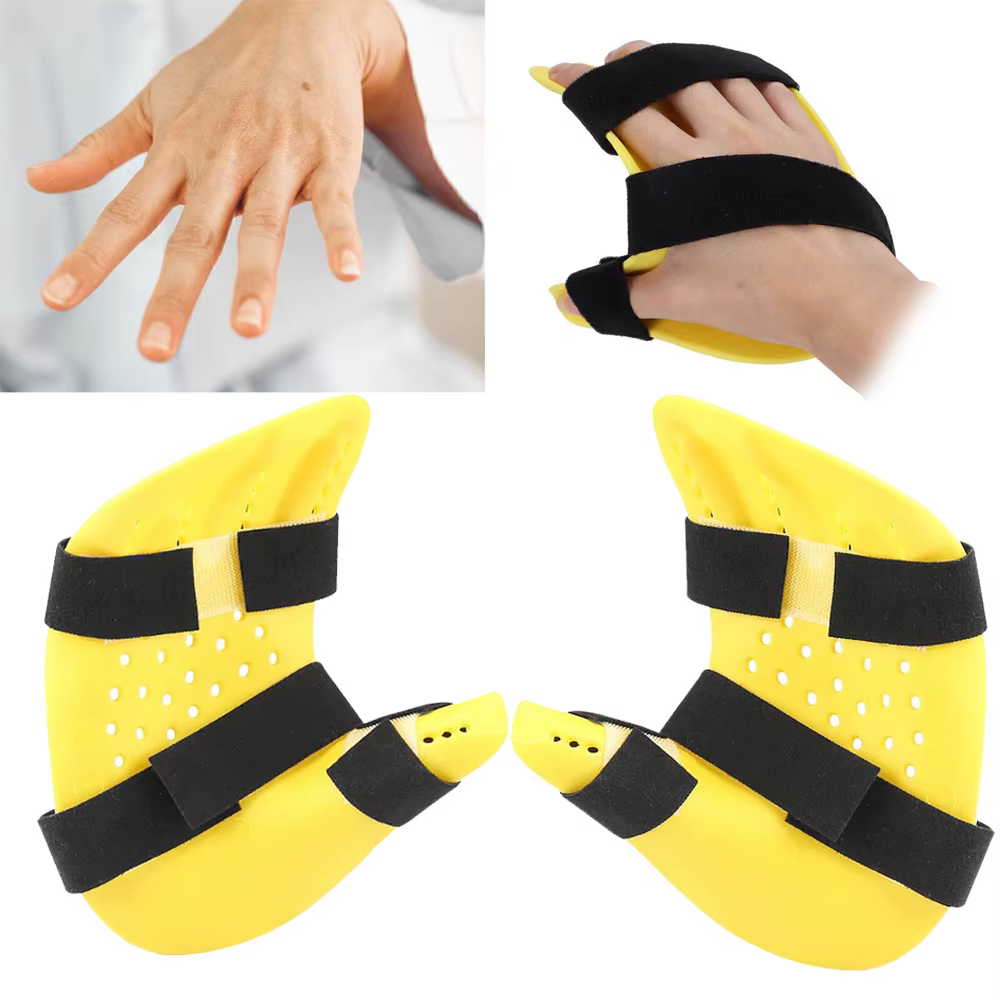 Attelle de Correction des Doigts et du Poignet, Orthèse de Doigt Extensible pour l'Entraînement, Soutien pour AVC, Hémiplégie et Attelle de Main