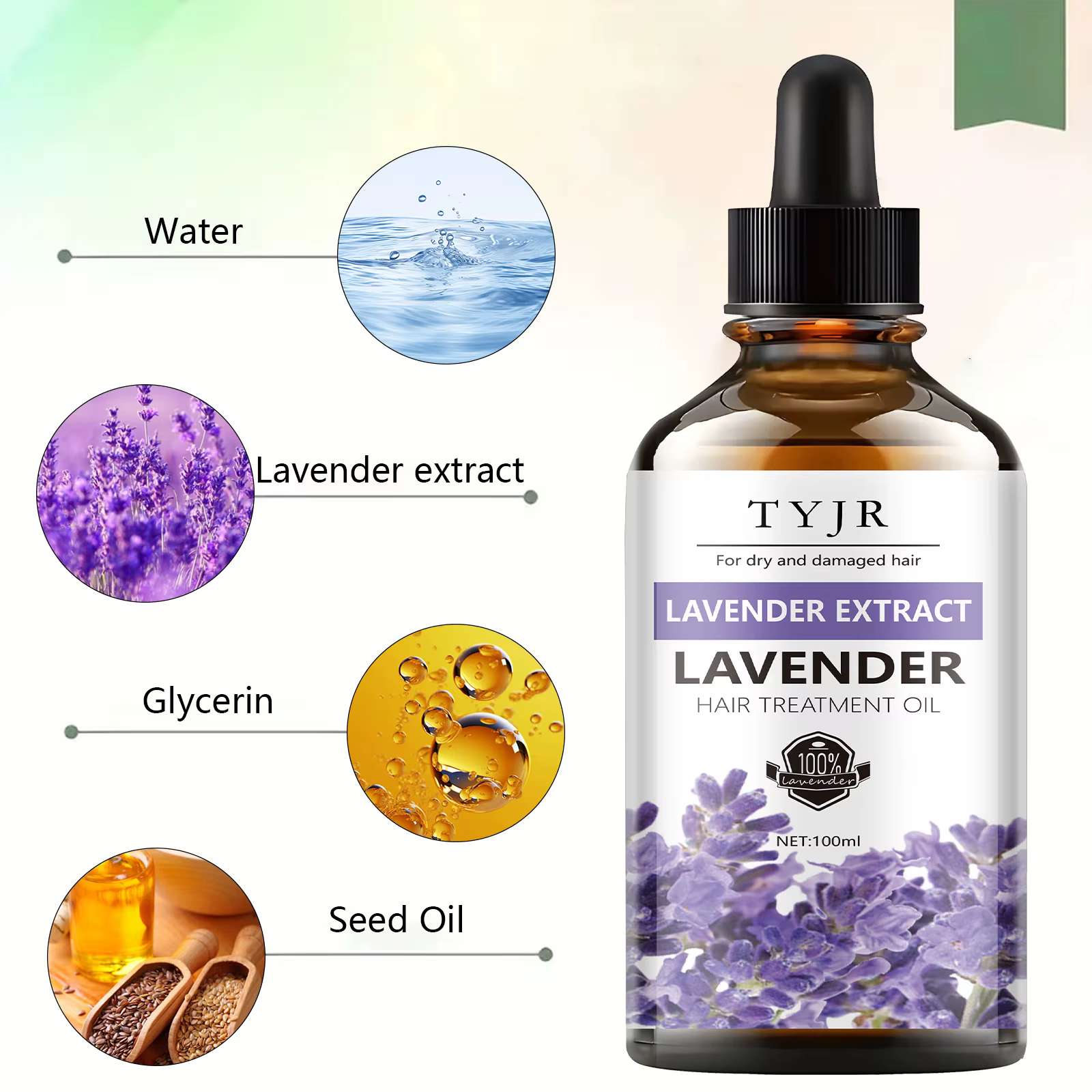 Huile essentielle de lavande pour soins de la peau