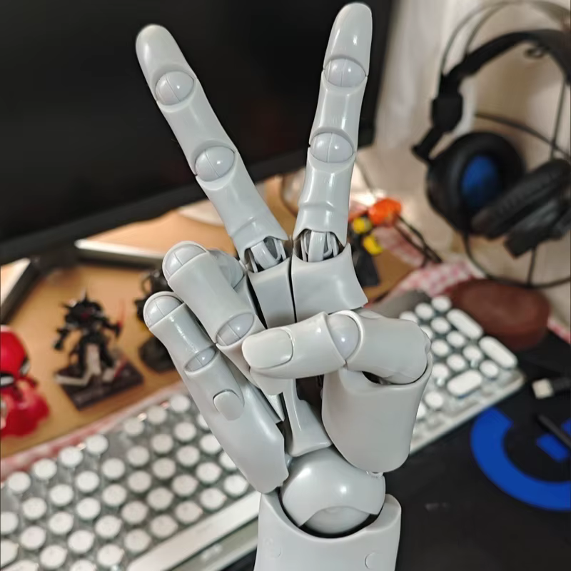 Ensemble de modèles de main articulée à l'échelle 1/1, mains articulées anatomiques exactes gauche et droite pour les figurines d'anime de référence de dessin artistique