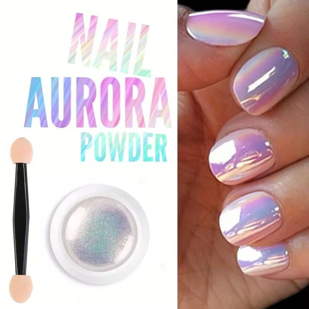 Poudre à ongles effet perle