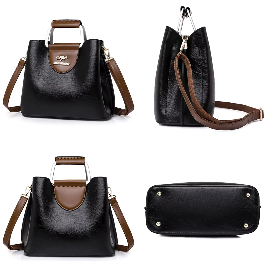 Sac à main de luxe de styliste pour femmes, sacoche en cuir huilé de marque, fourre-tout à bandoulière, petit Sac à la mode, 2024