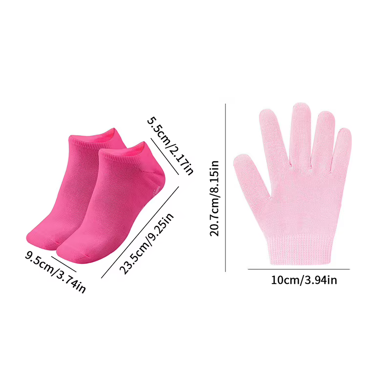 1 paire de chaussettes hydratantes multicolores à l'huile essentielle