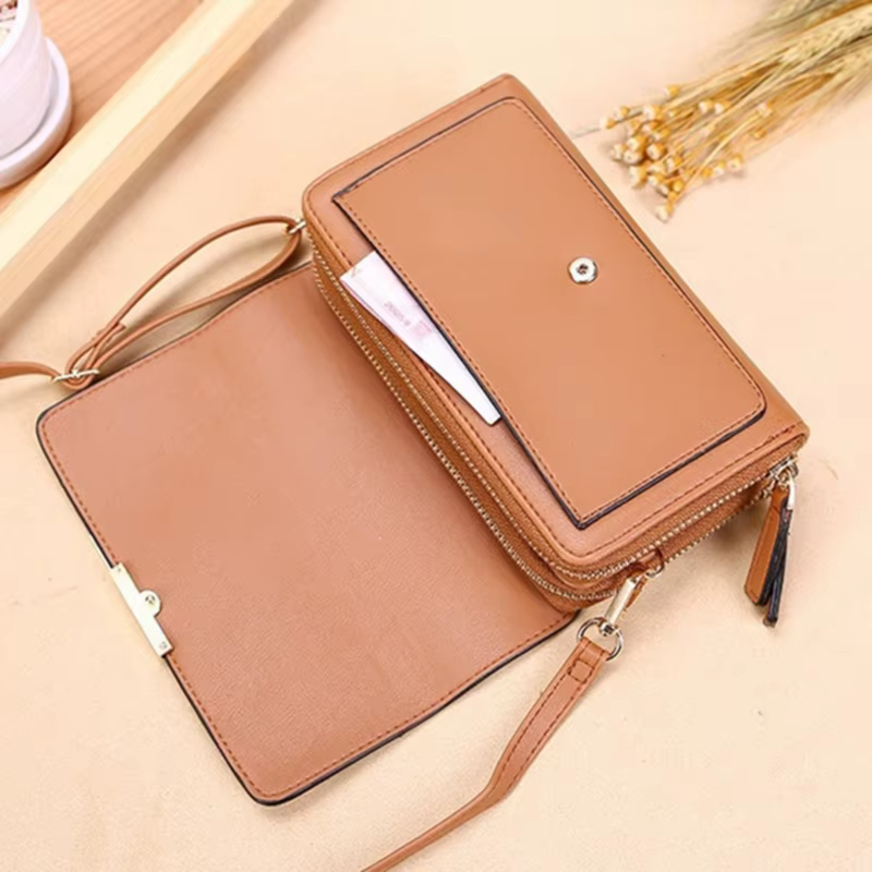 Sac à main multi-cartes pour femme, portefeuille coréen, grande capacité, sac lancé décontracté, paquet de téléphone portable, mode, nouveau style