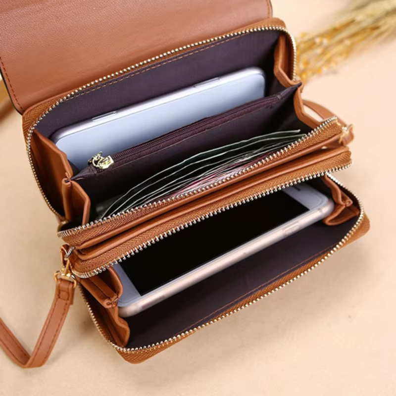 Sac à main multi-cartes pour femme, portefeuille coréen, grande capacité, sac lancé décontracté, paquet de téléphone portable, mode, nouveau style
