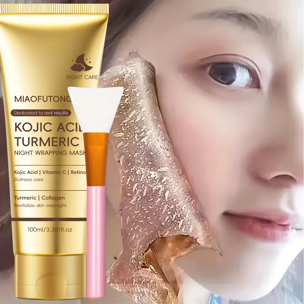 Acide kojique curcuma masque pelable de nuit 100ml collagène hydrolysé éclaircissant peau raffermissant traitement du visage coréen