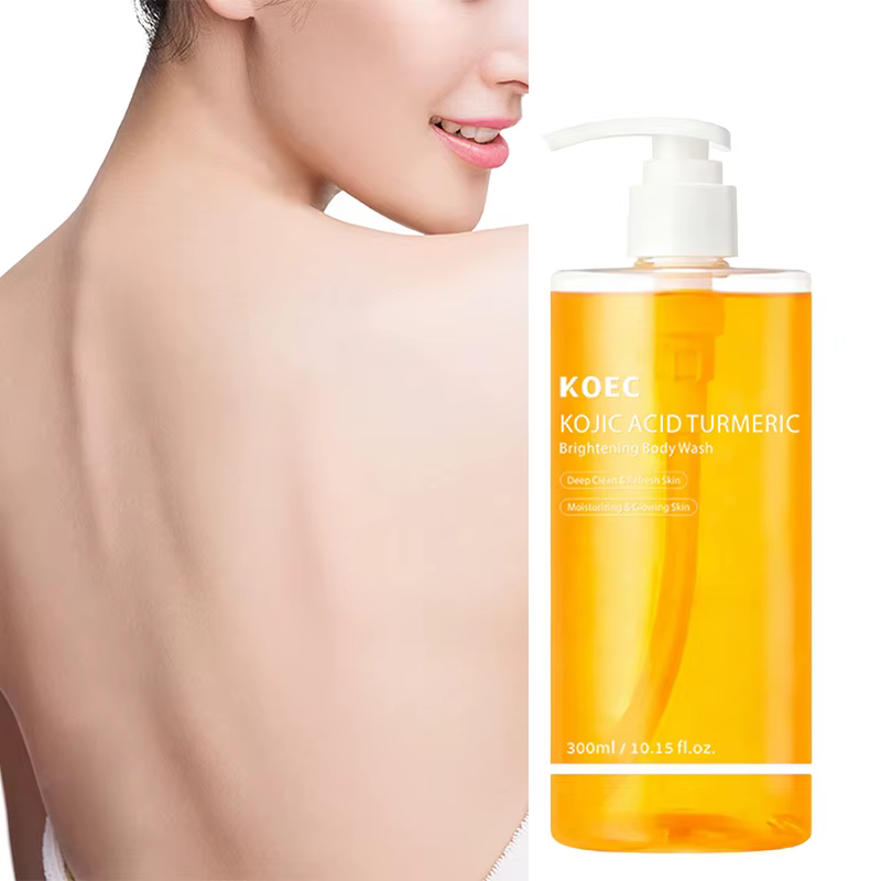 Gel Douche Corps et Visage à l'Acide Kojique et au Curcuma : Nettoyant Hydratant et Lissant pour une Peau Nette