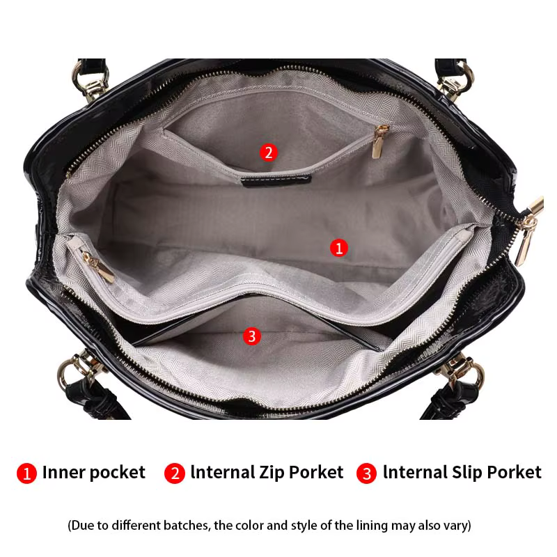 Grand sac à main en cuir noir pour femmes. Ce sac à bandoulière de luxe, adapté à l'hiver, est fabriqué en cuir de haute qualité.