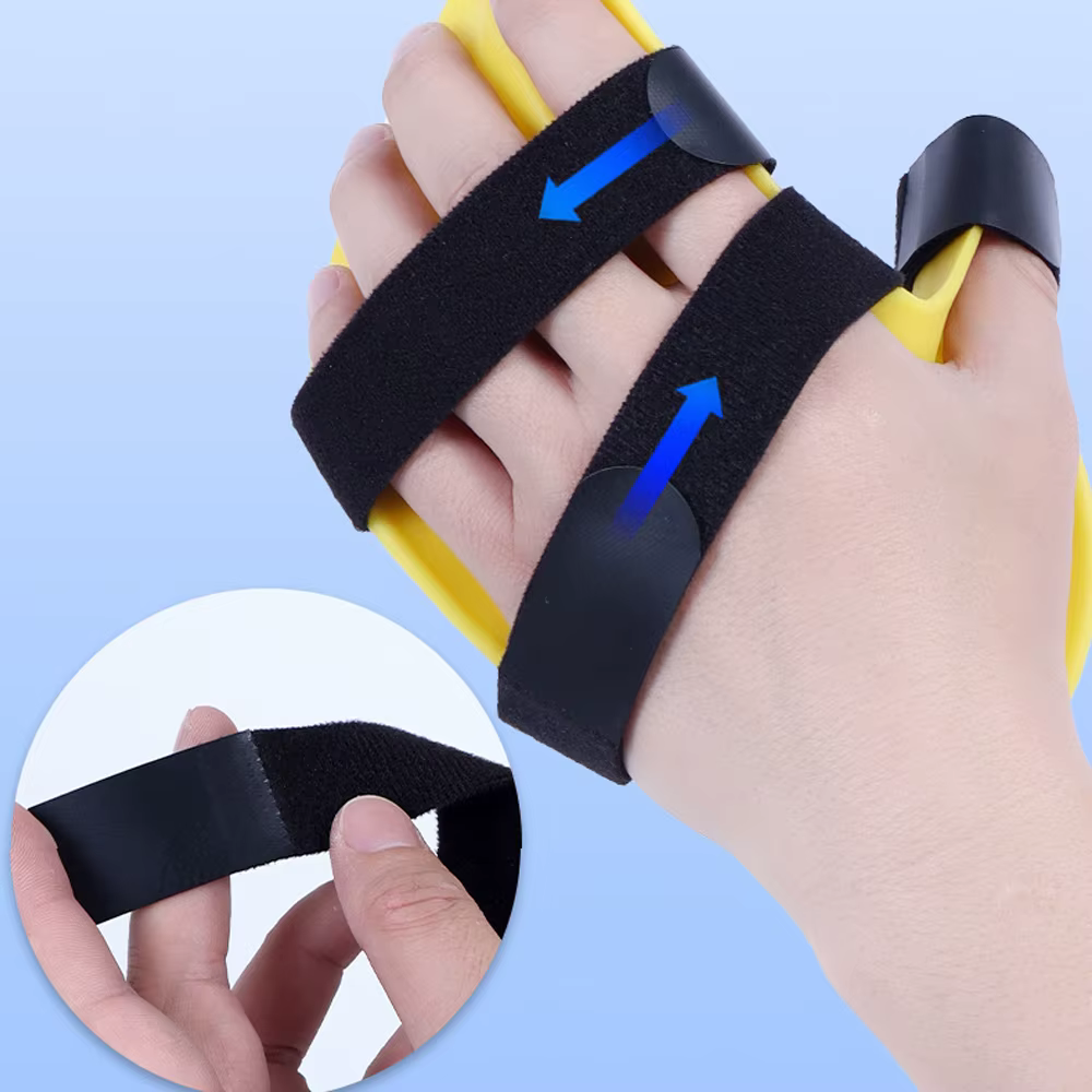 Attelle de Correction des Doigts et du Poignet, Orthèse de Doigt Extensible pour l'Entraînement, Soutien pour AVC, Hémiplégie et Attelle de Main