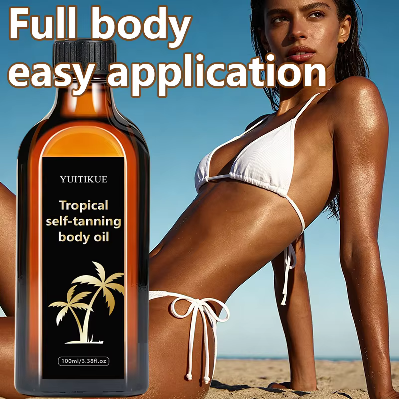 Huile Corporelle Auto-Bronzante Tropicale 100ml – Sans Soleil