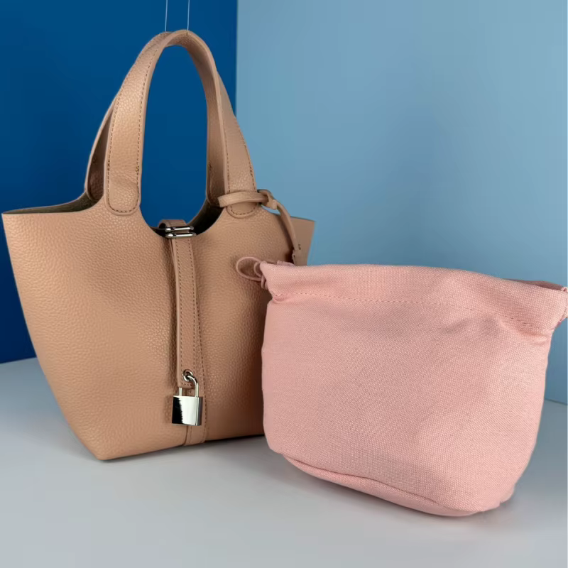 Sac à main pour femme en cuir souple, élégant et grande capacité, sac mère-enfant, sac à main de style panier, sac seau, shou