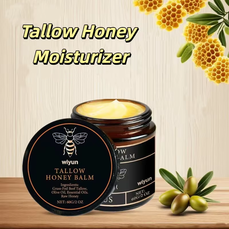 Beef Tallow Balmwith crème hydratante au miel brut doux hydratant nourrissant longue durée Non collant