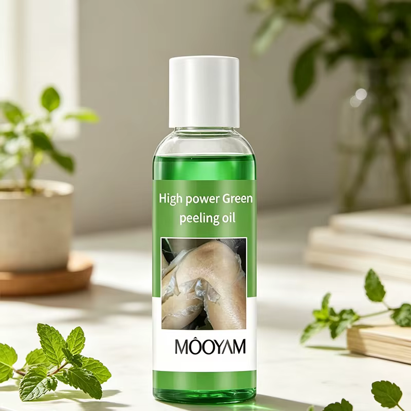 Huile exfoliante verte à l'extrait de réglisse pour le visage et le corps