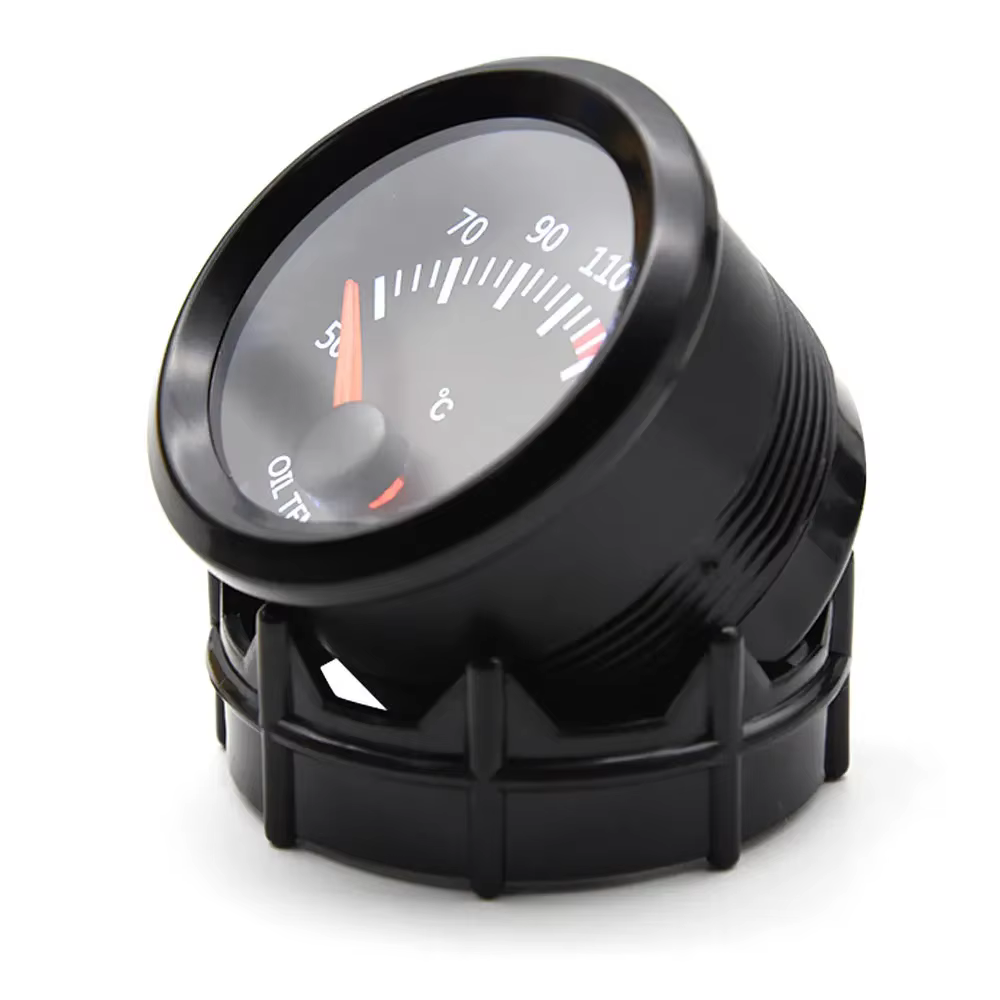 Jauge de température d'huile 52 mm 50~150 ℃ Jauge de pression d'huile numérique avec affichage LED et capteur, 0-7 bars, jauge de voiture à lentille fumée LED