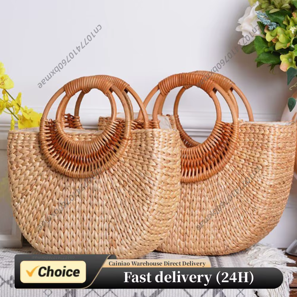 Sac à main en paille tressé pour femme, sac fourre-tout de voyage, sac hobo pour les voyages et les vacances