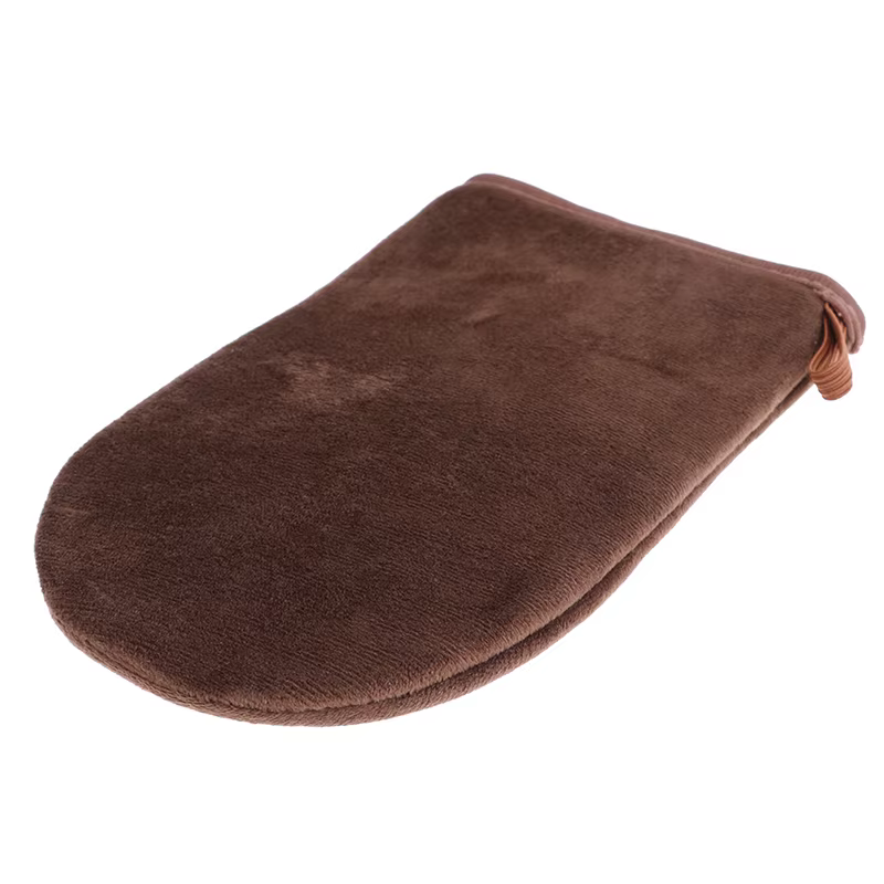 Applicateur réutilisable marron gants de bronzage crème Lotion Mousse gant de nettoyage du corps