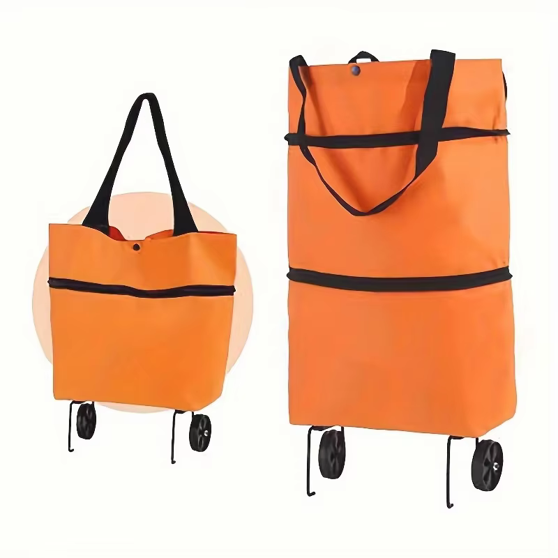 Sac à main pliable 1 pièce, petit chariot de courses, grand sac de supermarché, sac portable pour courses avec dessin à la main