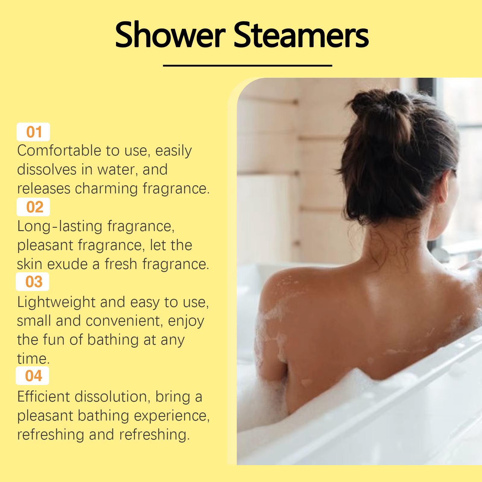Tablettes de bain aromatiques pour la douche