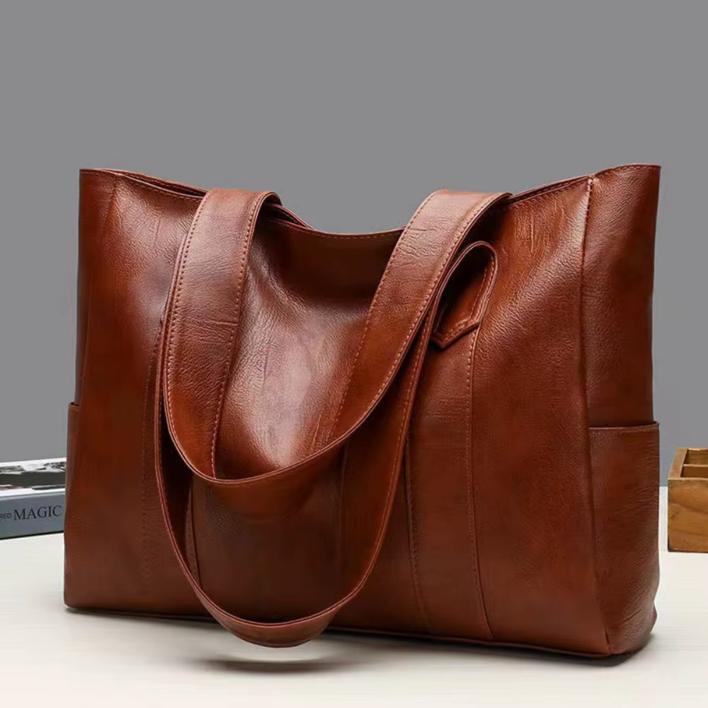 Sac fourre-tout en cuir pour femme, Rich an Wanita, Besar initié, Perempuan