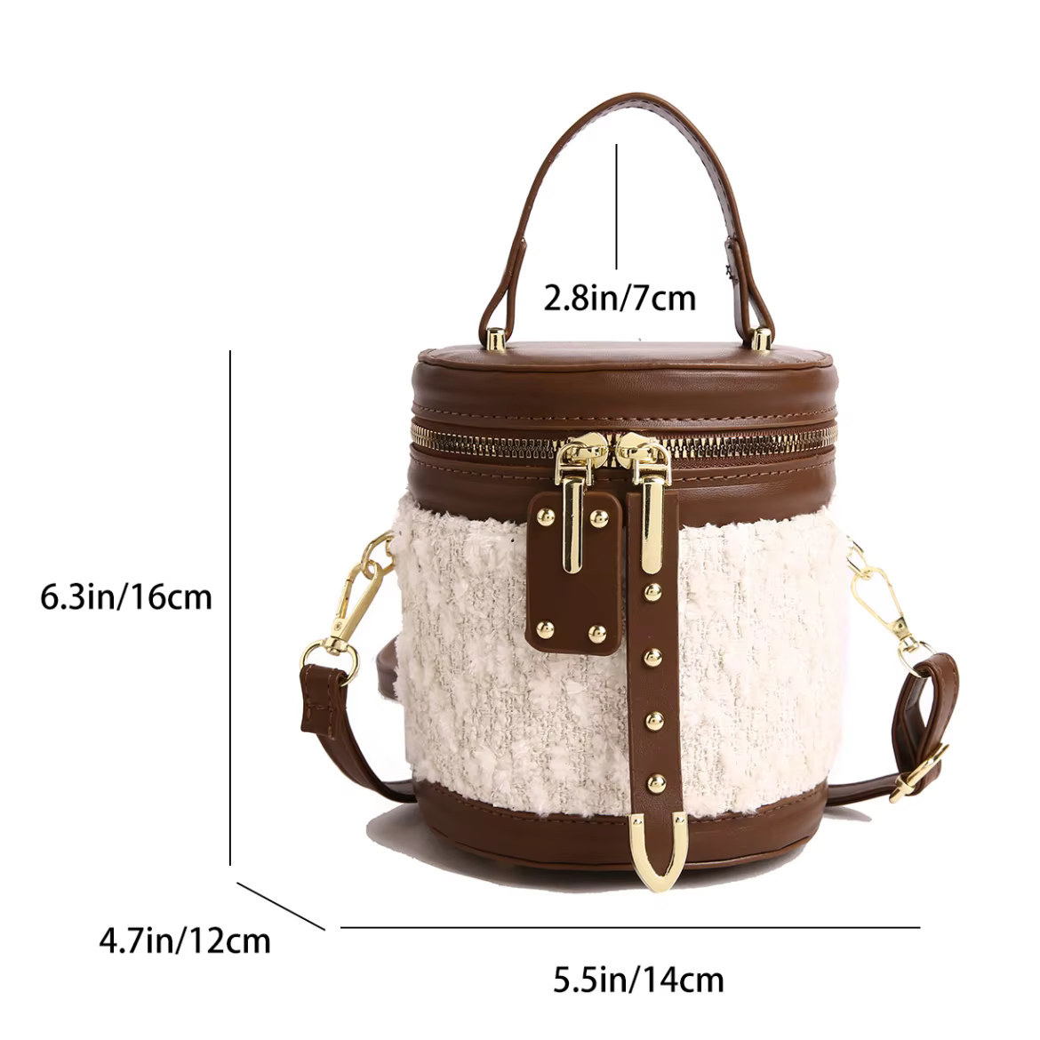 Nouveau Mini petit sac femmes concepteur agneau laine sac à main marque de luxe épaule fourre-tout dame mode seau sac à bandoulière fermeture éclair sac à main