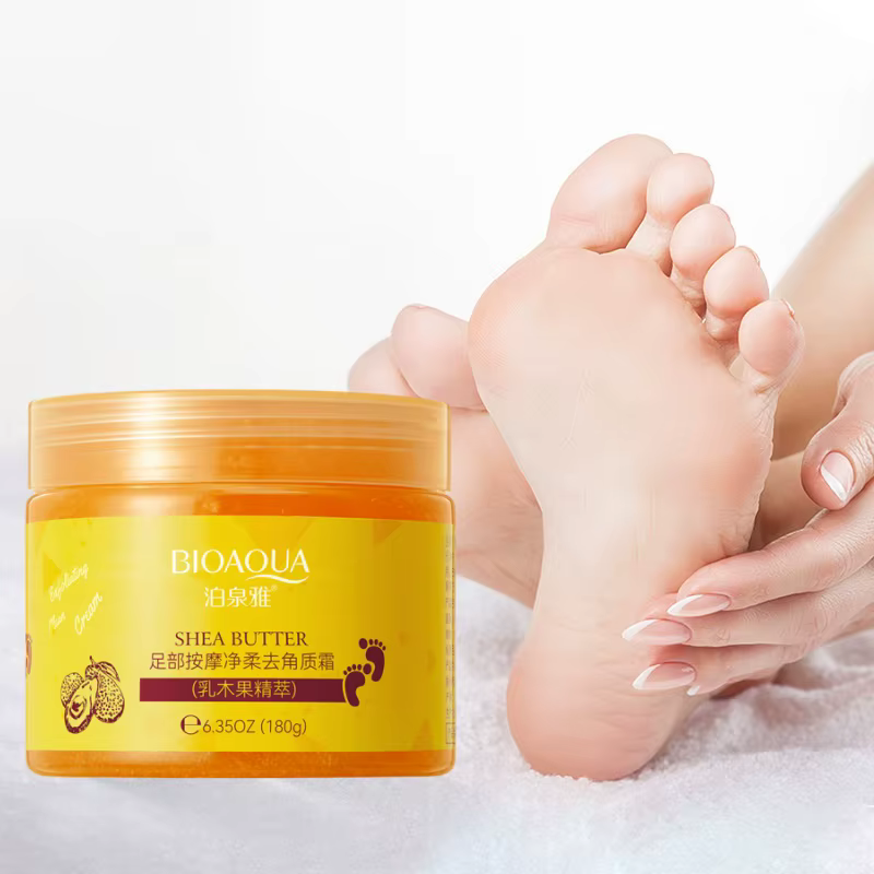 Crème exfoliante pour massage des pieds