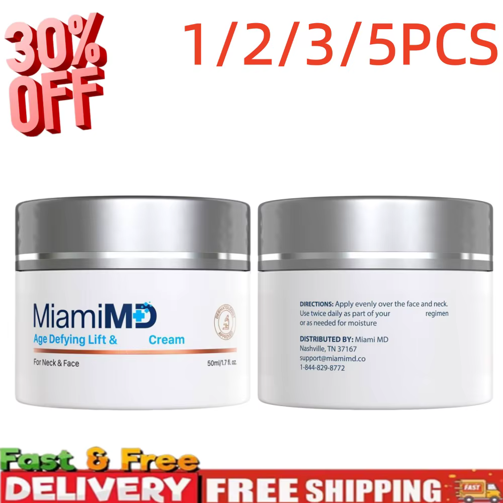 Crème pour le cou anti-âge Miami MD 50 ml, essence végétale naturelle, antioxydante, hydratante longue durée, soin liftant pour la peau