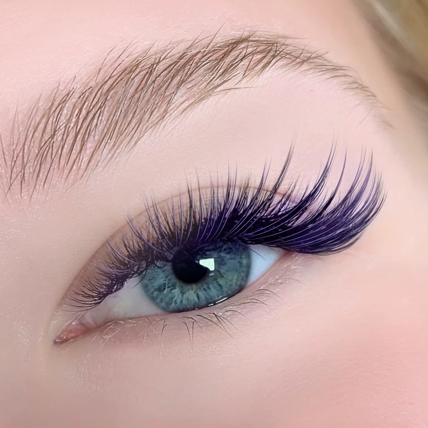GLAMLASH cils colorés bleu lac/lavande/cannelle/vert foncé/gris Matcha Extension de faux