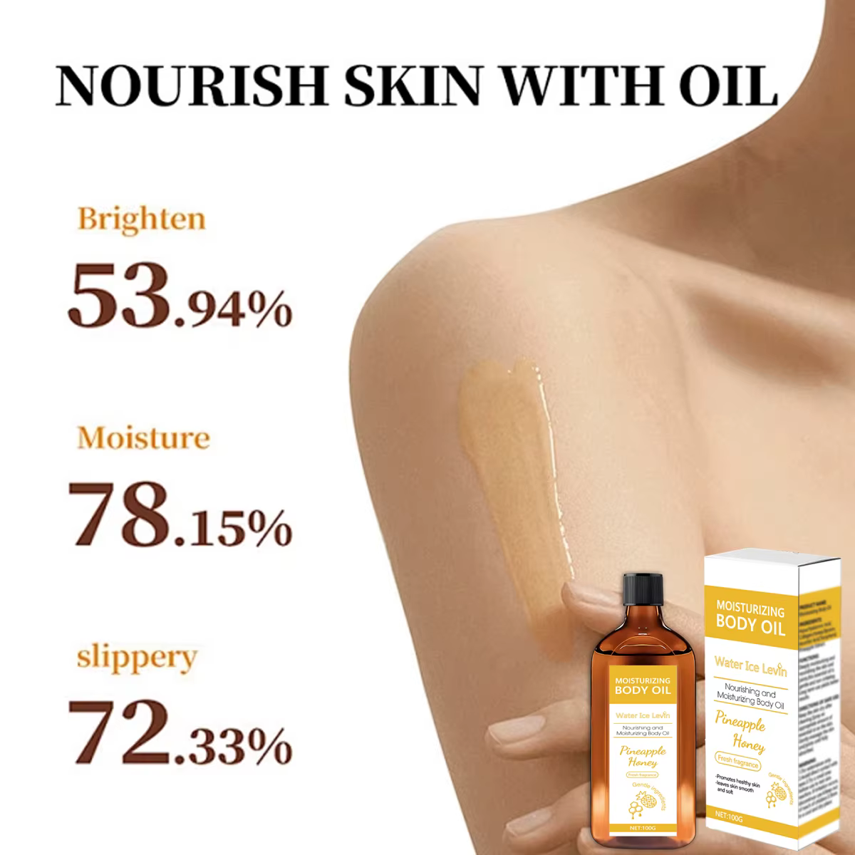 Huile Corporelle Nourrissante au Parfum Ananas Miel - Hydrate et Adoucit la Peau