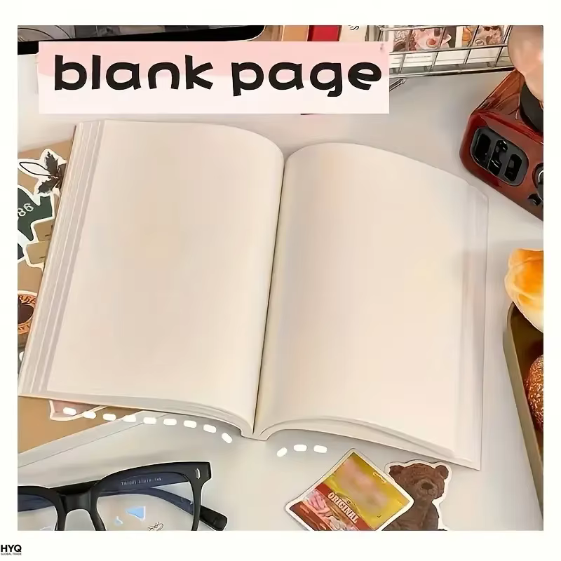 Bloc-notes A5 256 pages, carnet de croquis vierge, carnet de notes, journal scolaire, papeterie utile, fournitures de bureau