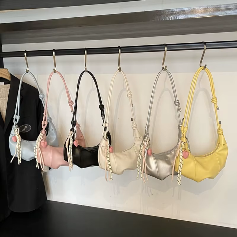 Nouveau Sac à Main Élégant en Similicuir 2026 - Sac à Bandoulière en PU pour Femme, Sac Croisé, Pochette de Soirée Compacte avec Chaîne, Sac de Créateur