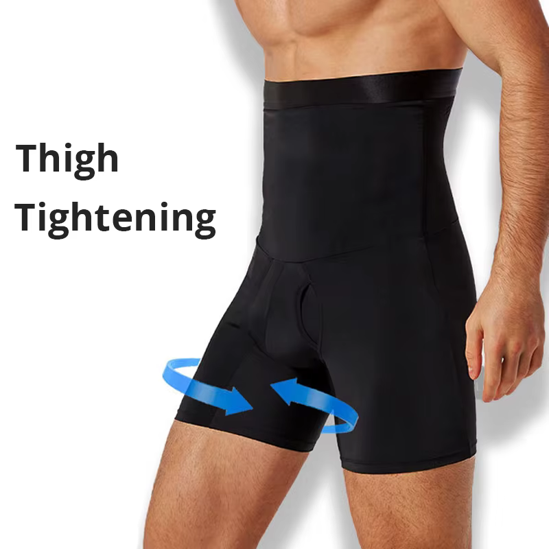 Hommes ventre contrôle Shorts corps Shaper Compression taille haute formateur
