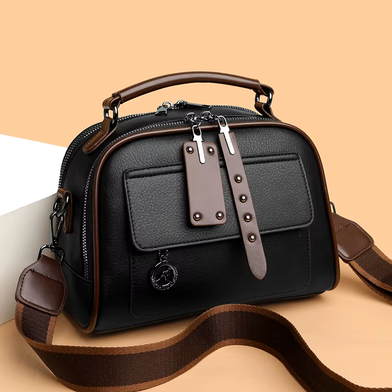 Sacs à main de luxe en cuir souple pour femmes, sacs de styliste à 3 couches, Sac à bandoulière pour dames, grande capacité, fourre-tout de Shopping