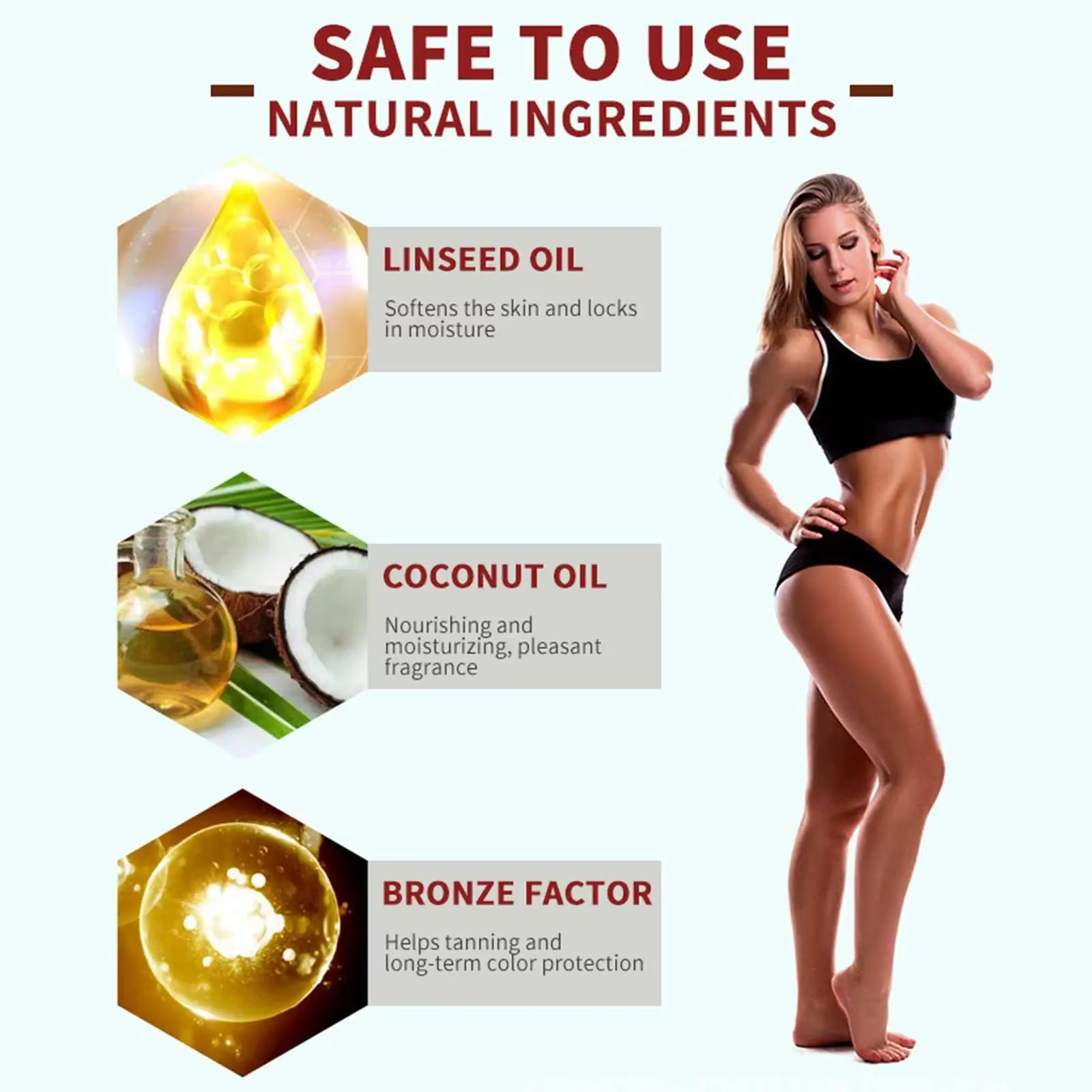 35ml Lotion de bronzage huiles corps bronzant auto-bronzant