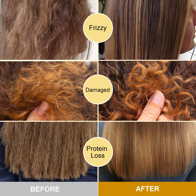 PURC 8 secondes masque capillaire magique kératine lissage réparation endommagé frizy traitement doux