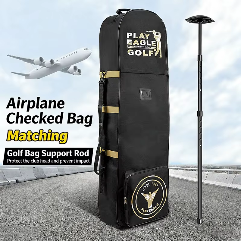 Sac de golf pour l'aviation avec roues silencieuses HKB02, grande capacité de rangement, pliable, pour voyages en avion