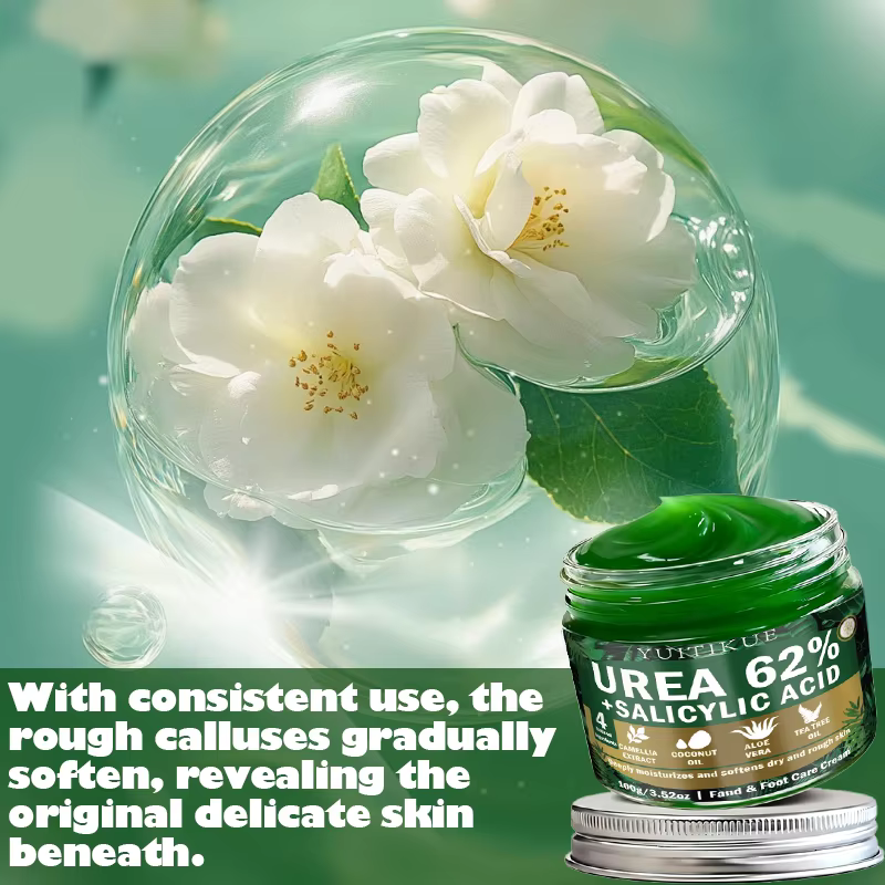 Crème pour les mains et les pieds YUITIKUE à l'urée 62% + acide salicylique | Hydrate en profondeur