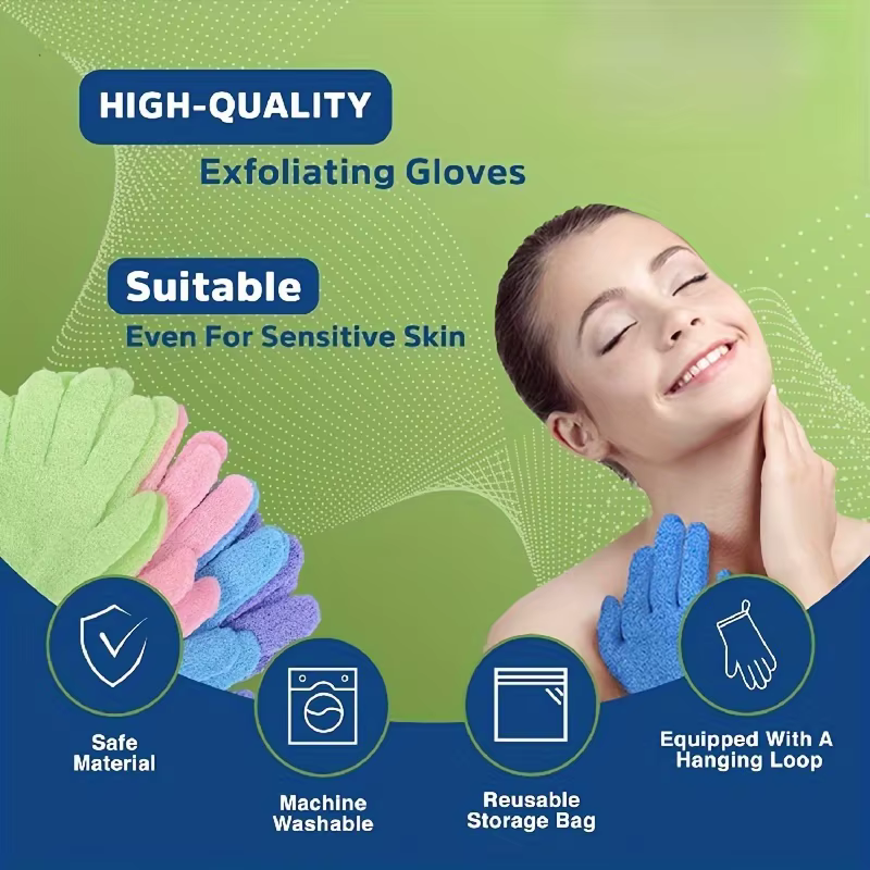 Gant de bain exfoliant à cinq doigts